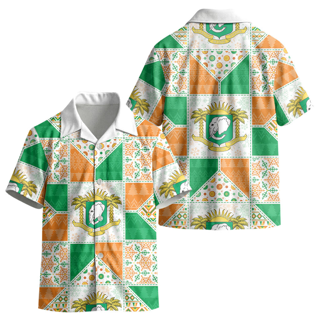 Ivory Coast Christmas Kid Hawaiian Shirt Patchwork Style