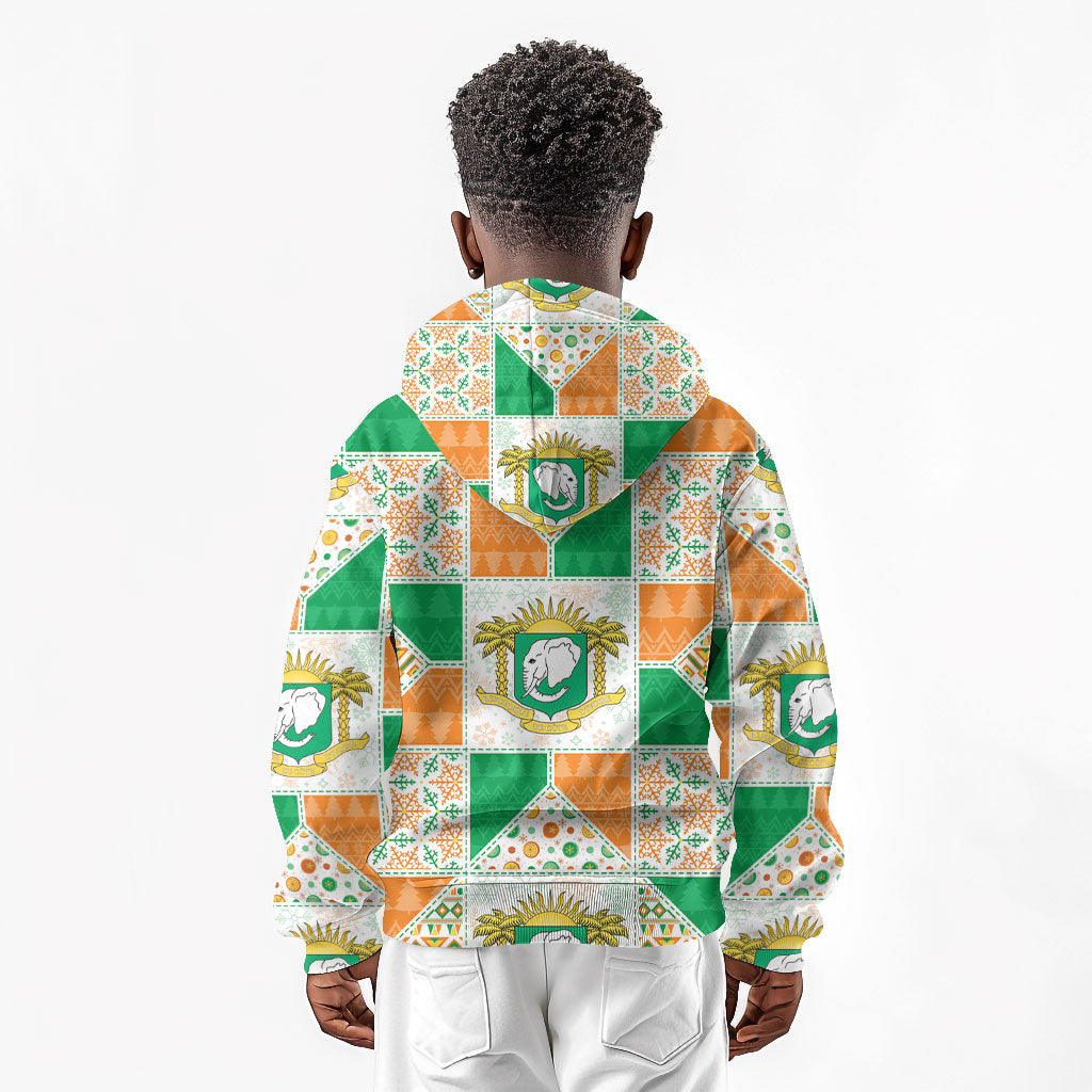 Ivory Coast Christmas Kid Hoodie Patchwork Style