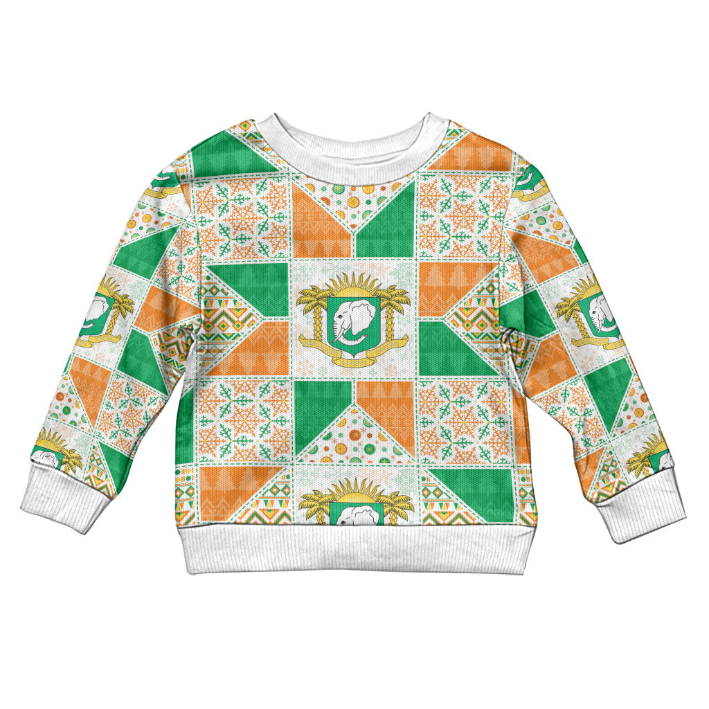Ivory Coast Christmas Kid Ugly Christmas Sweater Patchwork Style