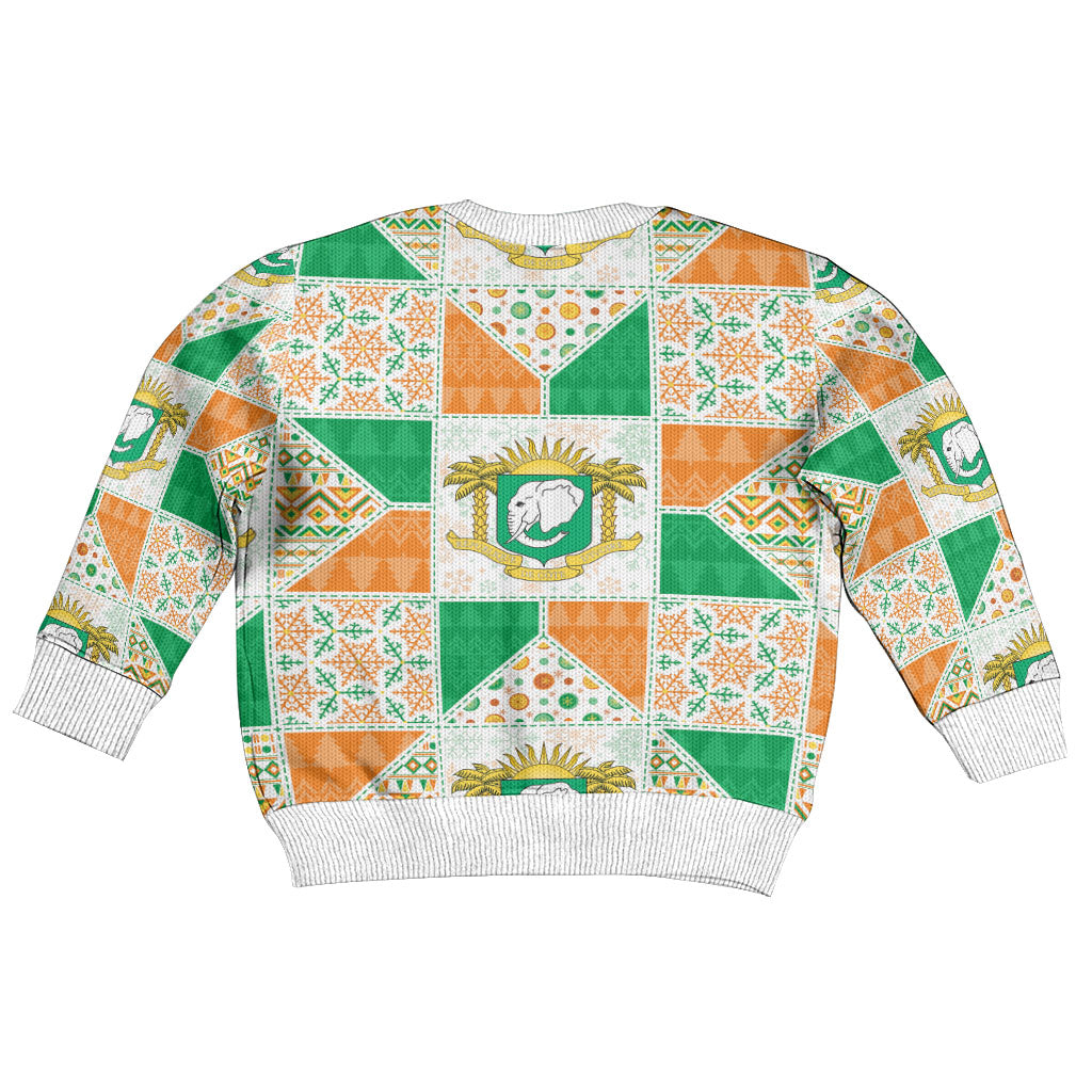 Ivory Coast Christmas Kid Ugly Christmas Sweater Patchwork Style