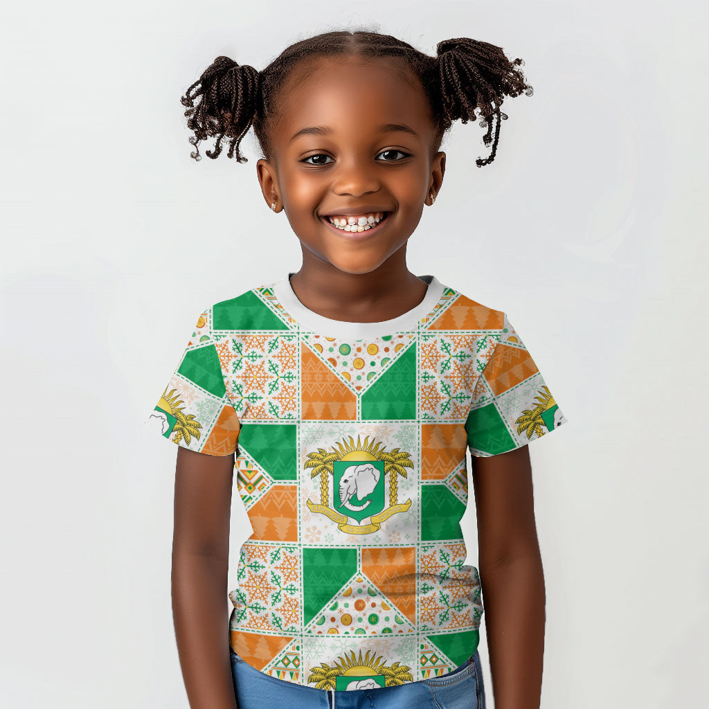 Ivory Coast Christmas Kid T shirt Patchwork Style