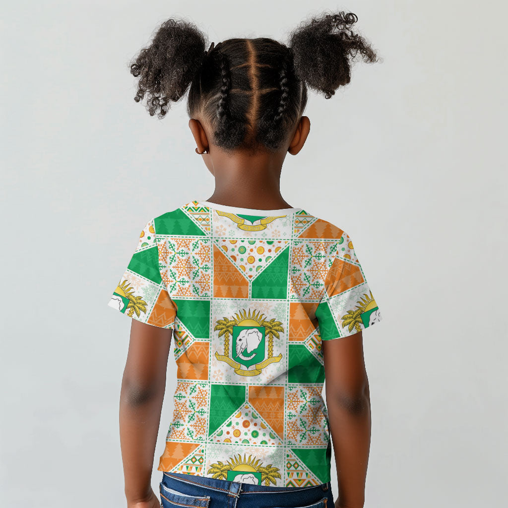 Ivory Coast Christmas Kid T shirt Patchwork Style