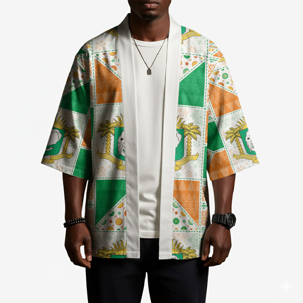 Ivory Coast Christmas Kimono Patchwork Style