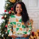 Ivory Coast Christmas Ugly Christmas Sweater Patchwork Style