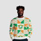 Ivory Coast Christmas Ugly Christmas Sweater Patchwork Style