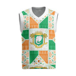 Ivory Coast Christmas Knitted V-Neck Vest Patchwork Style
