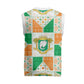 Ivory Coast Christmas Knitted V-Neck Vest Patchwork Style