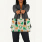 Ivory Coast Christmas Leather Bag Patchwork Style