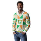 Ivory Coast Christmas Long Sleeve Polo Shirt Patchwork Style