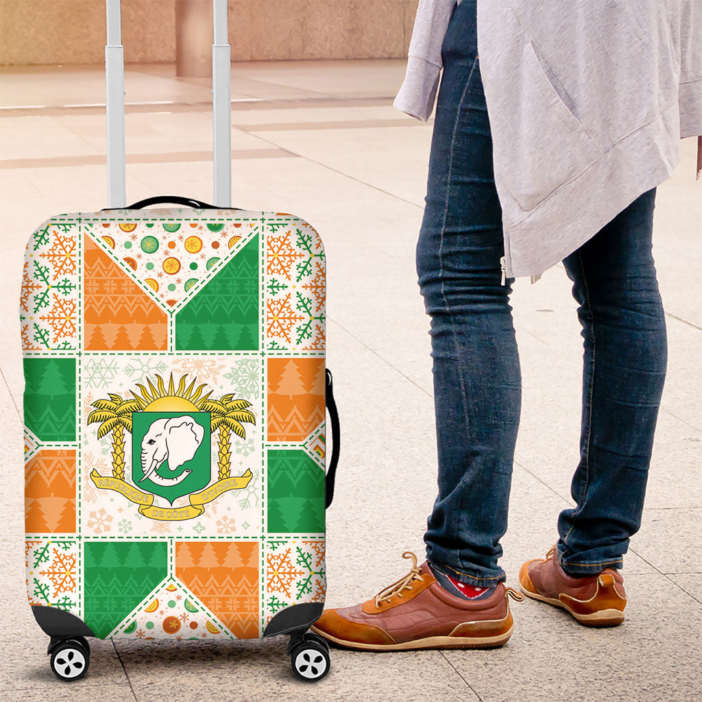 Ivory Coast Christmas Luggage Cover Patchwork Style