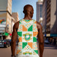 Ivory Coast Christmas Men Tank Top Patchwork Style