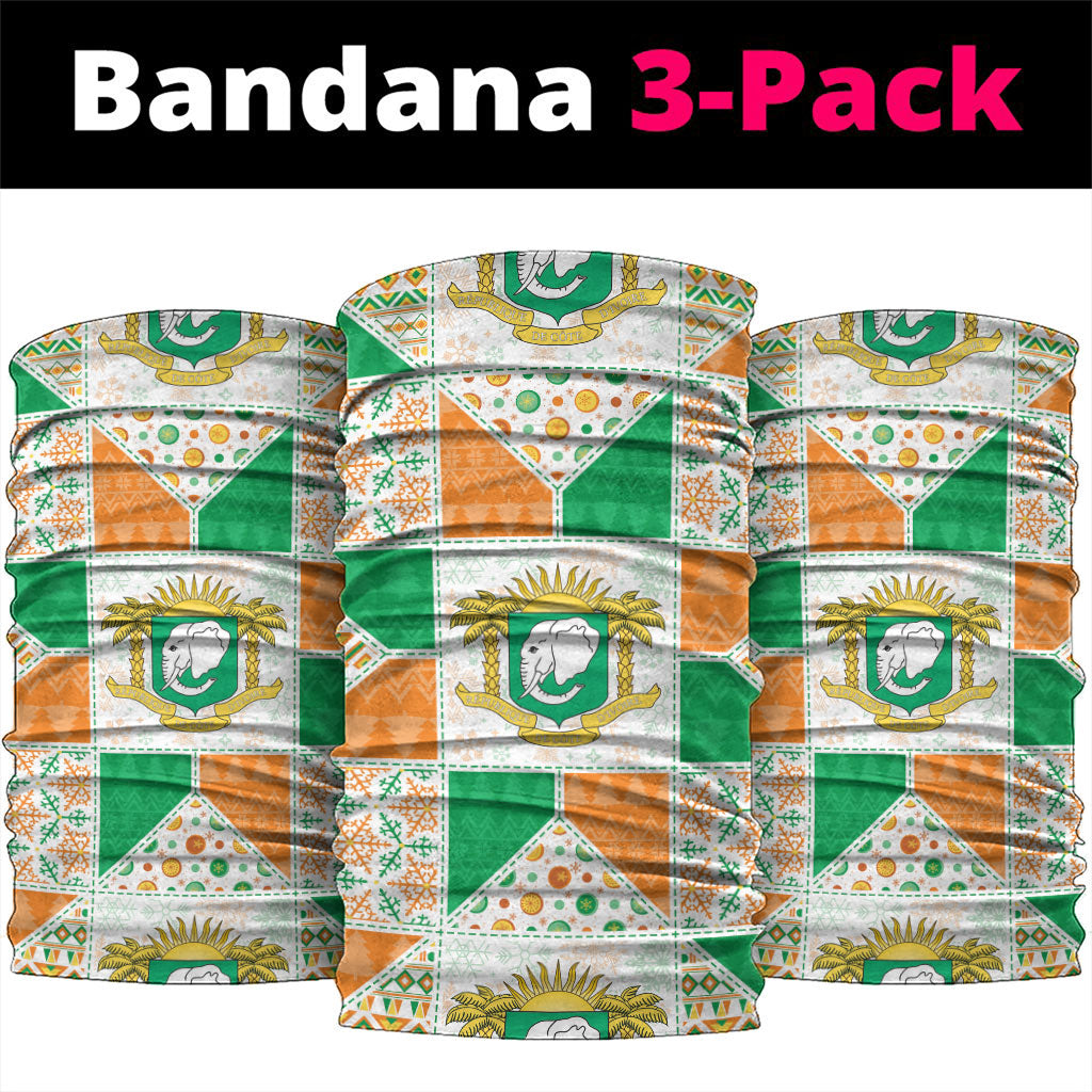 Ivory Coast Christmas Neck Gaiter Patchwork Style