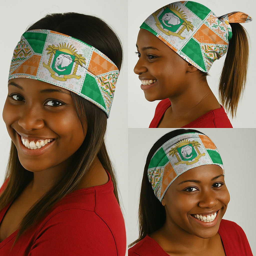 Ivory Coast Christmas Neck Gaiter Patchwork Style