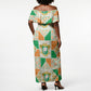 Ivory Coast Christmas Off Shoulder Maxi Dress Patchwork Style