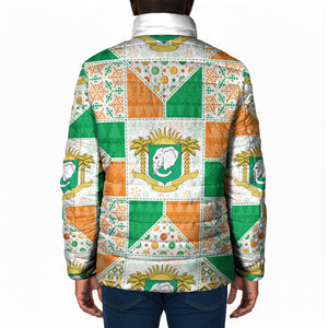 Ivory Coast Christmas Padded Jacket Patchwork Style