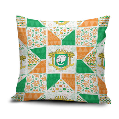 Ivory Coast Christmas Pillow Cover Patchwork Style