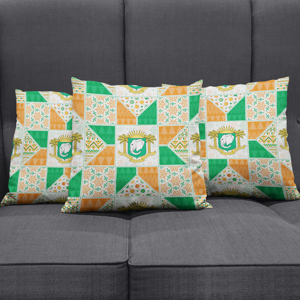 Ivory Coast Christmas Pillow Cover Patchwork Style