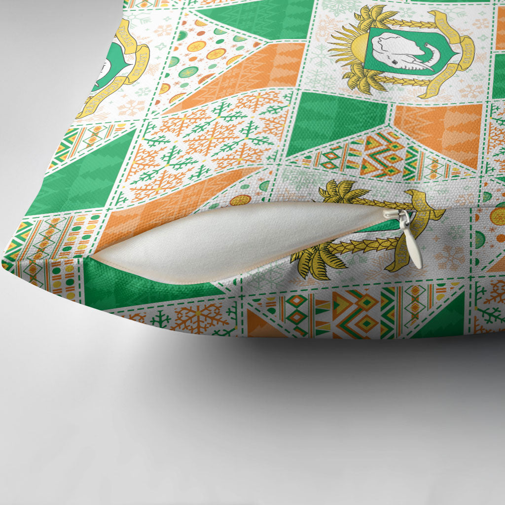 Ivory Coast Christmas Pillow Cover Patchwork Style