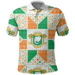 Ivory Coast Christmas Polo Shirt Patchwork Style