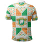 Ivory Coast Christmas Polo Shirt Patchwork Style