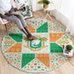 Ivory Coast Christmas Round Carpet Patchwork Style