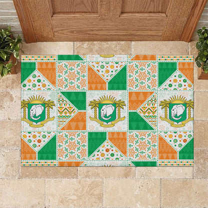 Ivory Coast Christmas Rubber Doormat Patchwork Style