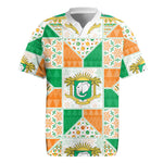 Ivory Coast Christmas Rugby Jersey Patchwork Style