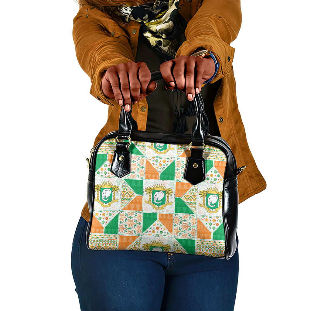 Ivory Coast Christmas Shoulder Handbag Patchwork Style