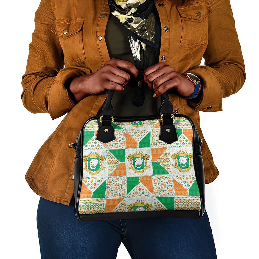 Ivory Coast Christmas Shoulder Handbag Patchwork Style