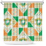 Ivory Coast Christmas Shower Curtain Patchwork Style
