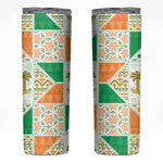 Ivory Coast Christmas Skinny Tumbler Patchwork Style