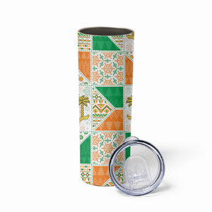 Ivory Coast Christmas Skinny Tumbler Patchwork Style