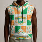 Ivory Coast Christmas Sleeveless Hoodie Patchwork Style