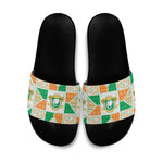 Ivory Coast Christmas Slide Sandals Patchwork Style