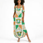 Ivory Coast Christmas Summer Maxi Dress Patchwork Style