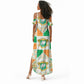 Ivory Coast Christmas Summer Maxi Dress Patchwork Style