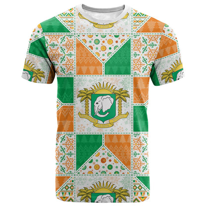 Ivory Coast Christmas T shirt Patchwork Style