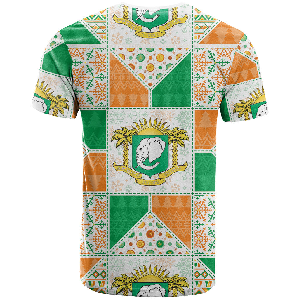 Ivory Coast Christmas T shirt Patchwork Style