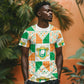 Ivory Coast Christmas T shirt Patchwork Style