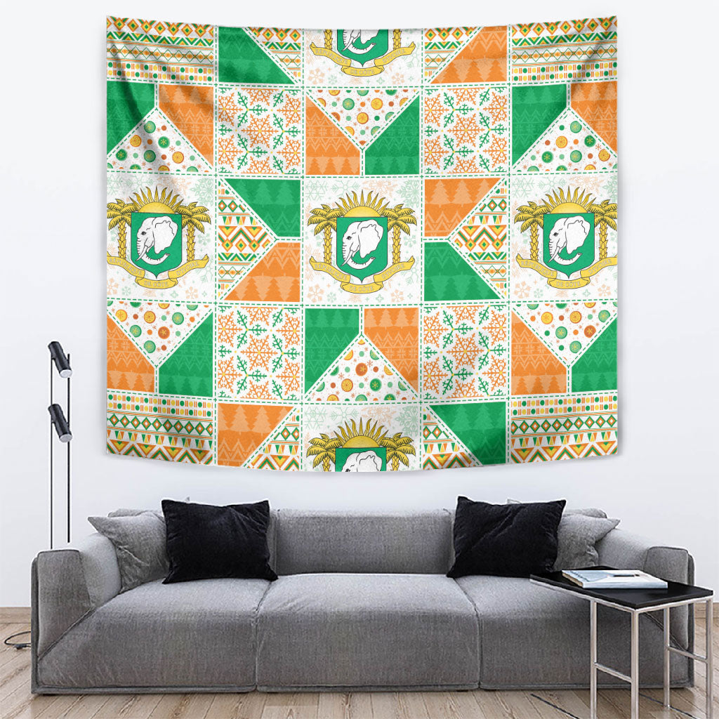 Ivory Coast Christmas Tapestry Patchwork Style