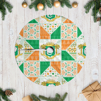 Ivory Coast Christmas Tree Skirt Patchwork Style