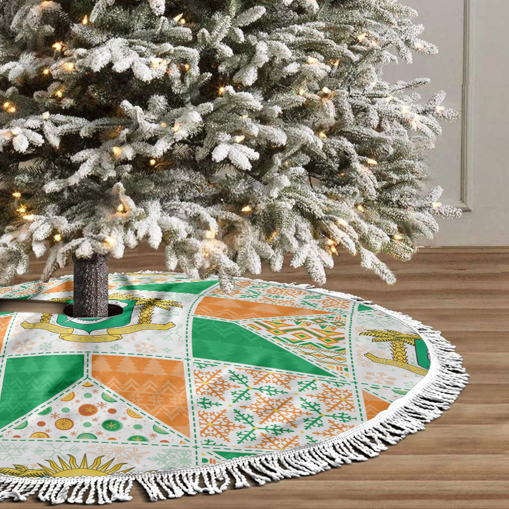 Ivory Coast Christmas Tree Skirt Patchwork Style