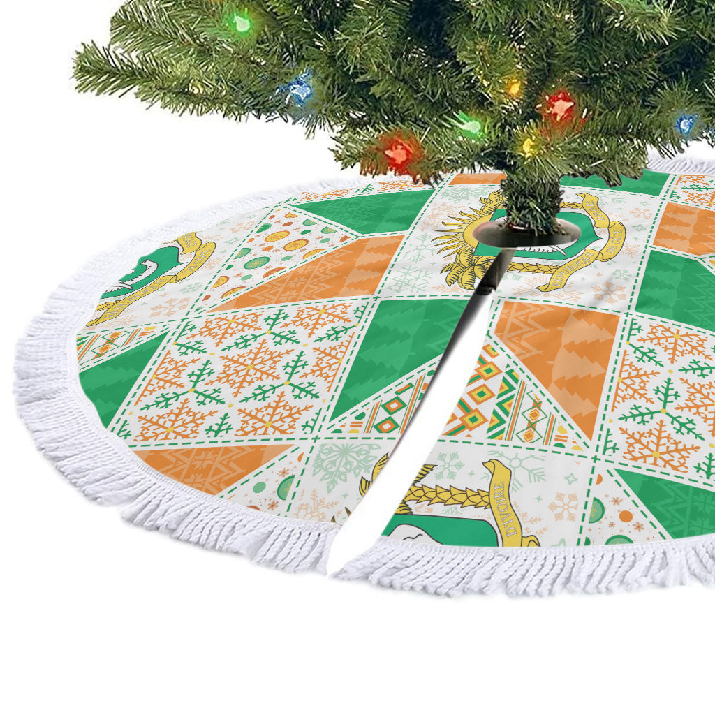 Ivory Coast Christmas Tree Skirt Patchwork Style