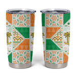 Ivory Coast Christmas Tumbler Cup Patchwork Style