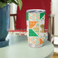 Ivory Coast Christmas Tumbler Cup Patchwork Style
