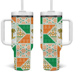 Ivory Coast Christmas Tumbler With Handle Patchwork Style