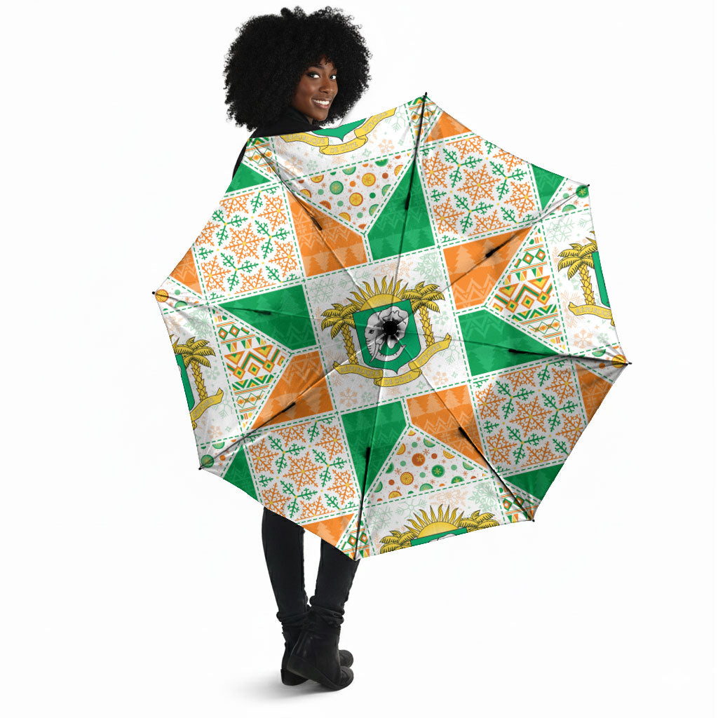 Ivory Coast Christmas Umbrella Patchwork Style