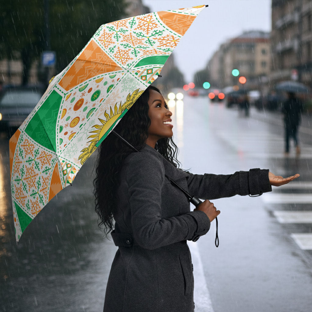 Ivory Coast Christmas Umbrella Patchwork Style