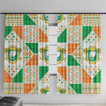 Ivory Coast Christmas Window Curtain Patchwork Style