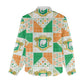 Ivory Coast Christmas Women Casual Shirt Patchwork Style